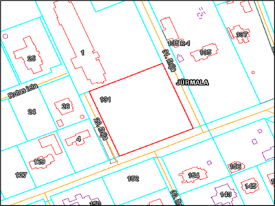 Ekrānuzņēmums no Valsts zemes dienesta datu publicēšanas portāla www.kadastrs.lv