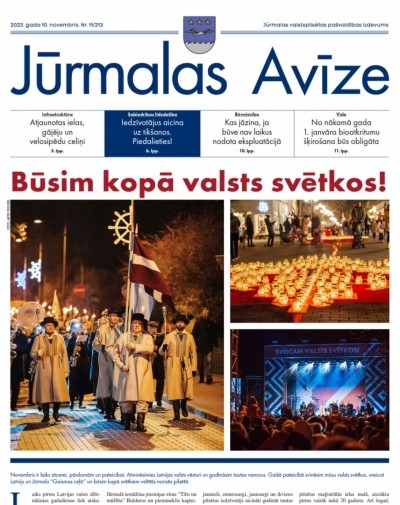 "Jūrmalas Avīze" Nr. 11/213, 10.11.2023.